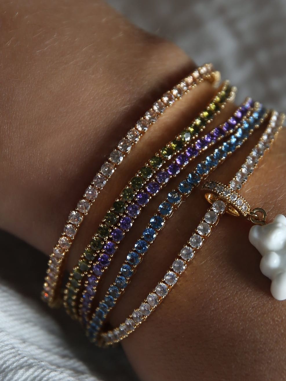 Elia 3mm Colored Tennis Bracelet