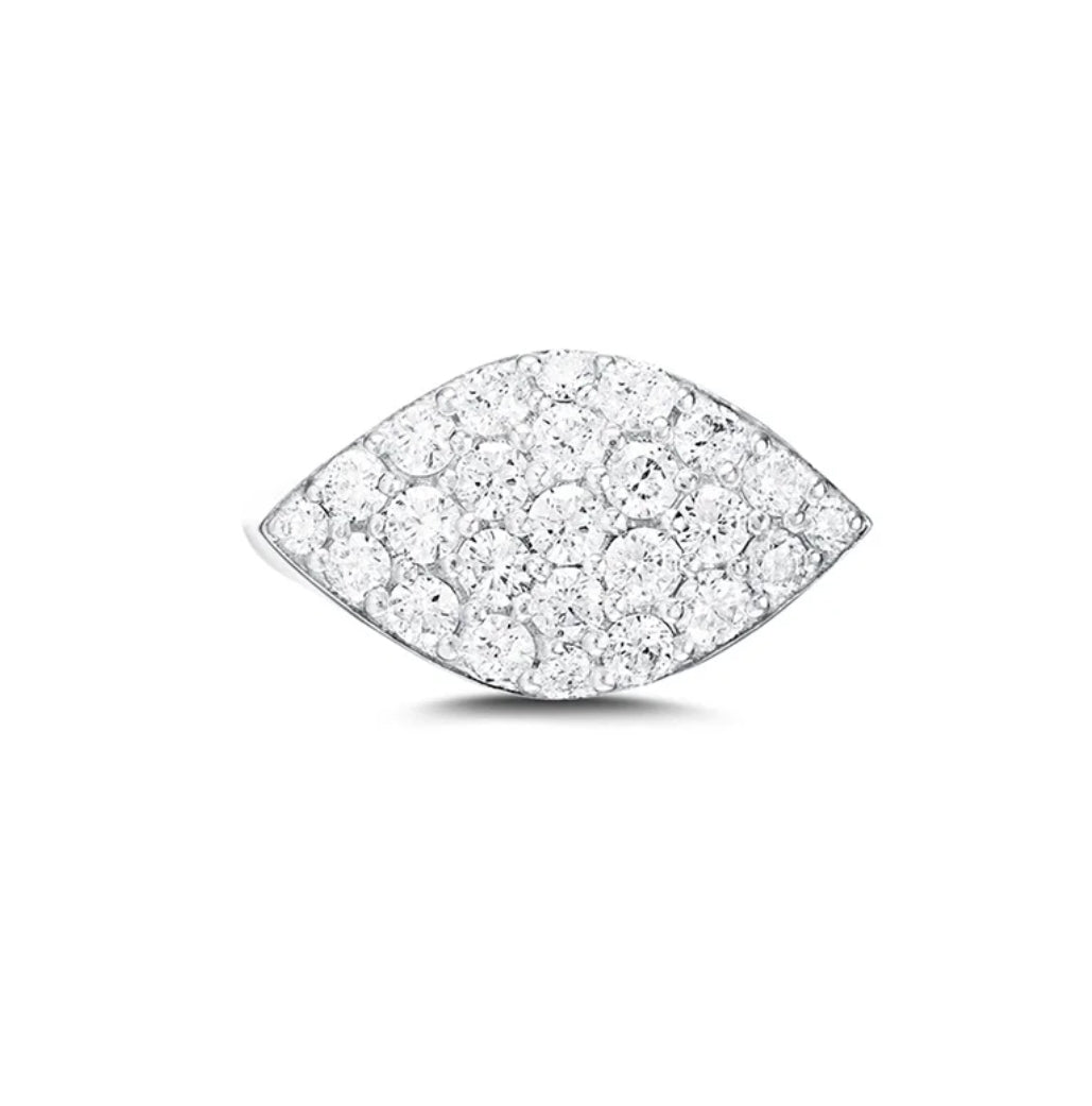 Dia Evil Eye Ring