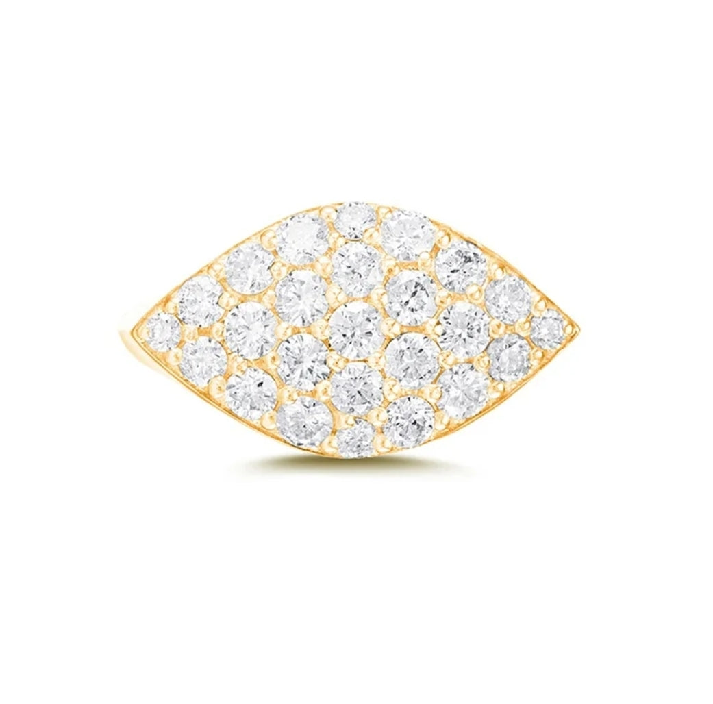 Dia Evil Eye Ring